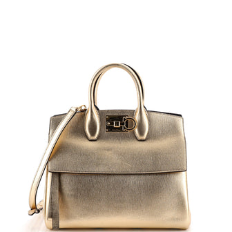 Salvatore Ferragamo Studio Satchel Leather Small