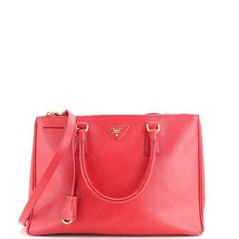 Prada Double Zip Lux Tote Saffiano Leather Medium