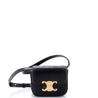 Celine Claude Shoulder Bag Lizard Mini