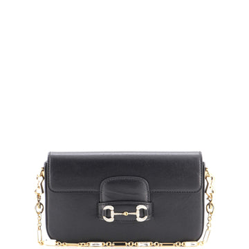Gucci Horsebit 1955 Shoulder Bag Leather with Crystal Detail Mini