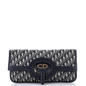 Christian Dior Fold Over Clutch Oblique Canvas
