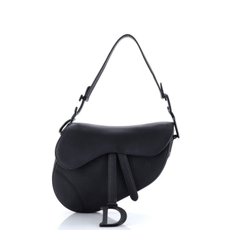 Christian Dior Ultra Matte Saddle Handbag Leather Medium