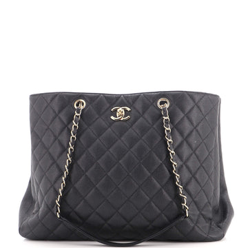 Chanel Classic CC Shopping Tote Quilted Caviar Large