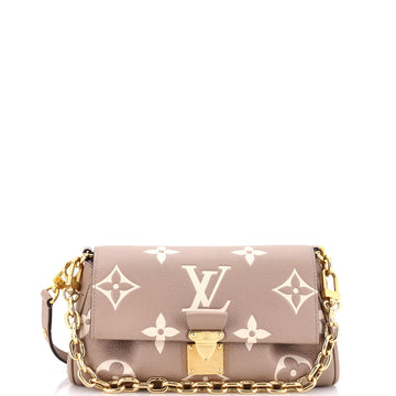 Louis Vuitton Favorite NM Handbag Bicolor Monogram Empreinte Giant