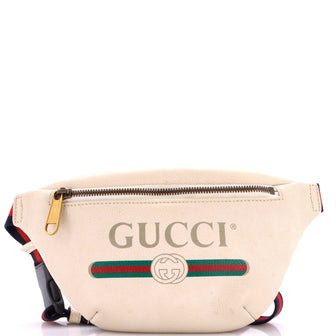 Gucci Logo Belt Bag Printed Leather Small