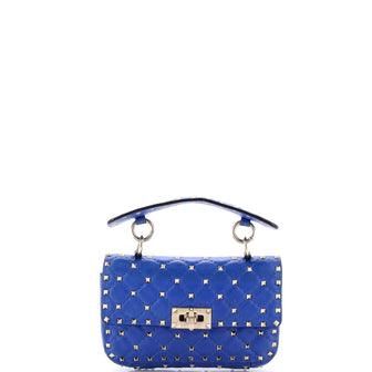 Valentino Garavani Rockstud Spike Flap Bag Quilted Leather Small