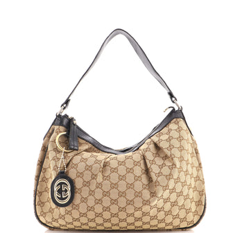 Gucci Sukey Hobo GG Canvas with Leather Medium