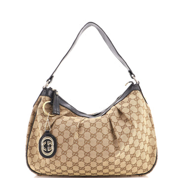 Gucci Sukey Hobo GG Canvas with Leather Medium
