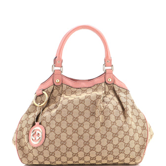 Gucci Sukey Tote GG Canvas with Leather Medium