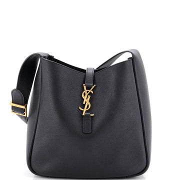 Saint Laurent Le 5 a 7 Supple Hobo Leather Small