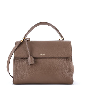Saint Laurent Moujik Top Handle Bag Leather Medium