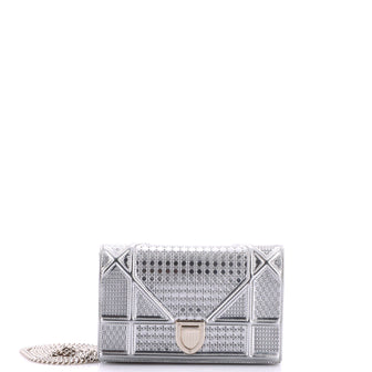 Christian Dior Diorama Wallet on Chain Cannage Embossed Calfskin