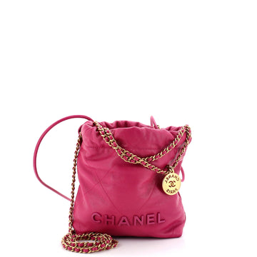 Chanel 22 Chain Hobo Quilted Caviar Mini