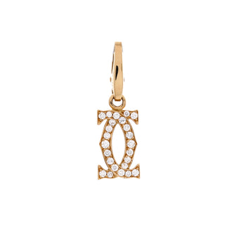 Cartier Double C Charm Pendant Pendant & Charms 18K Yellow Gold and Diamonds