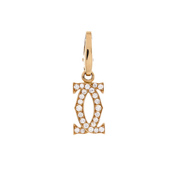 Cartier Double C Charm Pendant Pendant & Charms 18K Yellow Gold and Diamonds
