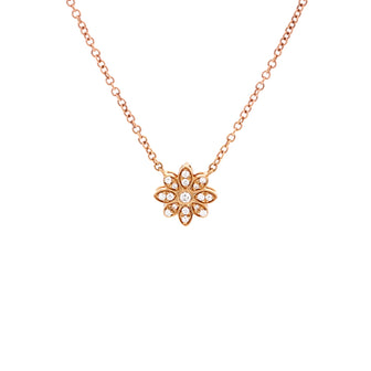 Tiffany & Co. Enchant Flower Pendant Necklace 18K Rose Gold with Diamonds