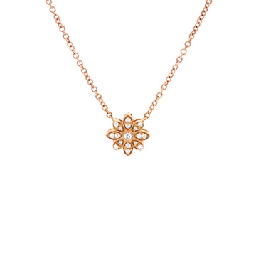Tiffany & Co. Enchant Flower Pendant Necklace 18K Rose Gold with Diamonds