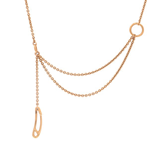 Hermes Chaine d'Ancre Punk Double Strand Necklace 18K Rose Gold