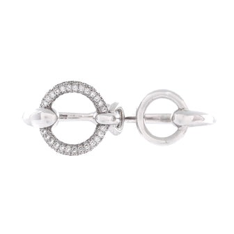 Hermes Filet d'Or Double Ring 18K White Gold with Diamonds Large