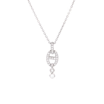 Hermes Farandole Pendant Necklace 18K White Gold and Diamonds