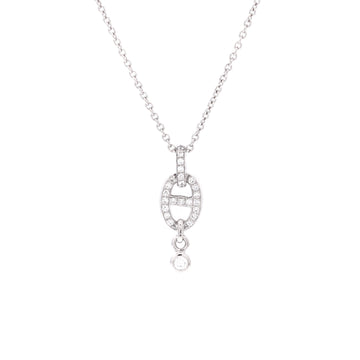 Hermes Farandole Pendant Necklace 18K White Gold and Diamonds