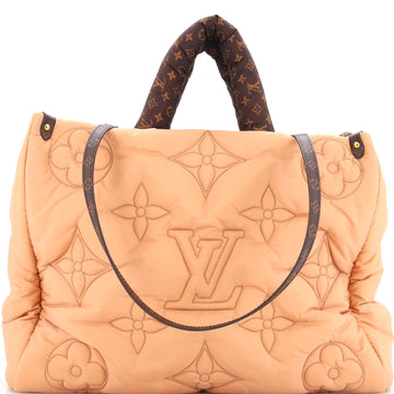 Louis Vuitton Pillow OnTheGo Tote Monogram Quilted Econyl Nylon GM