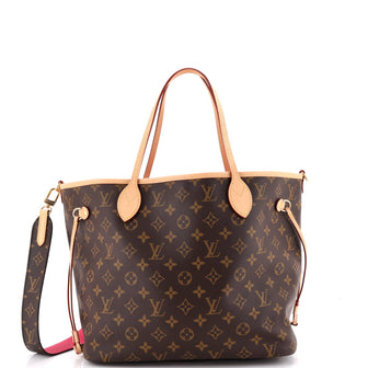 Louis Vuitton Neverfull Bandouliere Inside Out Monogram Canvas and Textile MM