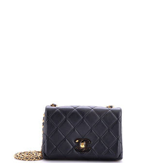 Chanel Enamel Multi CC Chain Flap Bag Quilted Lambskin Mini
