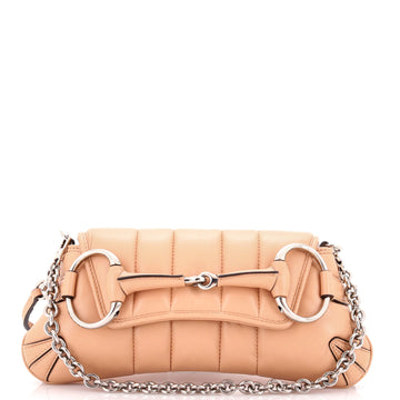 Gucci Horsebit Chain Shoulder Bag Vertical Quilted Leather Small