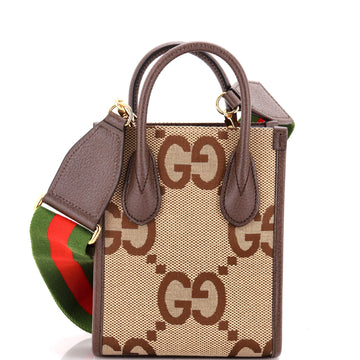 Gucci Vertical Tote Jumbo GG Canvas Mini