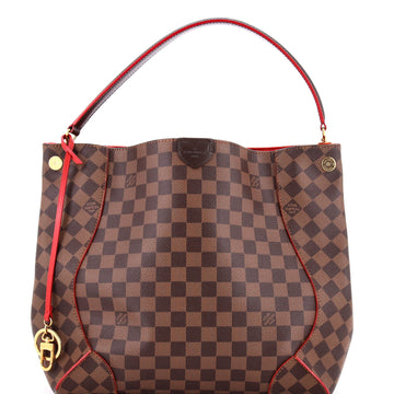 Louis Vuitton Caissa Hobo Damier with Leather