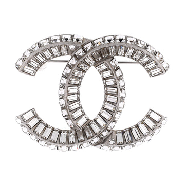 Chanel CC Baguette Brooch Metal with Crystals