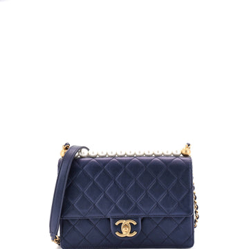Chanel Chic Pearls Flap Bag Quilted Lambskin Small