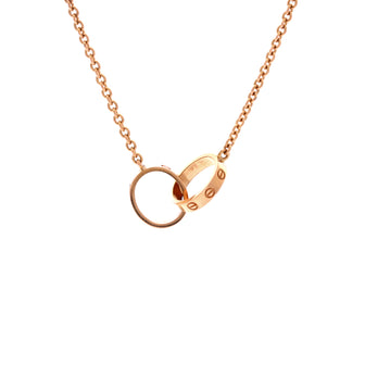 Cartier Love Interlocking Necklace 18K Rose Gold