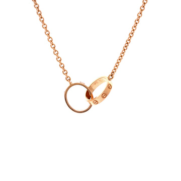 Cartier Love Interlocking Necklace 18K Rose Gold