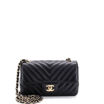 Chanel Classic Single Flap Bag Chevron Lambskin Mini