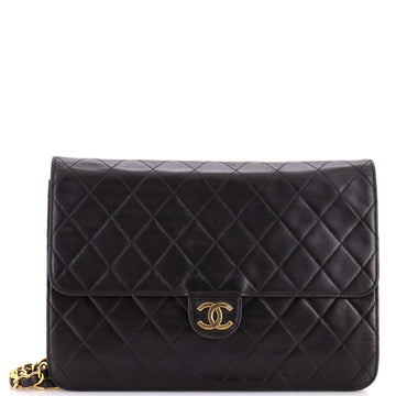 Chanel Vintage Clutch with Chain Quilted Leather Medium