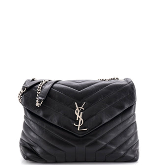Saint Laurent Loulou Shoulder Bag Matelasse Chevron Leather Medium