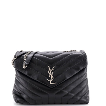 Saint Laurent Loulou Shoulder Bag Matelasse Chevron Leather Medium