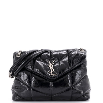 Saint Laurent Loulou Puffer Shoulder Bag Quilted Patent Medium