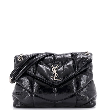 Saint Laurent Loulou Puffer Shoulder Bag Quilted Patent Medium