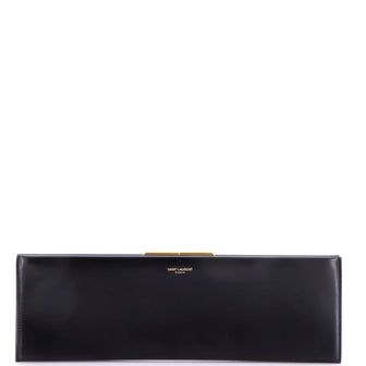 Saint Laurent Midnight Chain Clutch Leather Large
