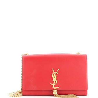 Saint Laurent Classic Monogram Tassel Crossbody Bag Leather Medium
