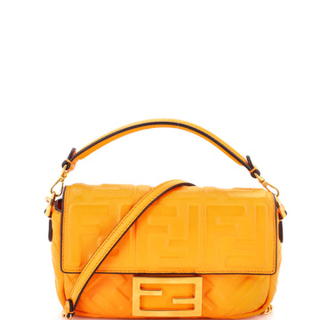Fendi Baguette NM Bag Zucca Embossed Leather Mini