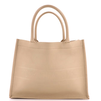 Christian Dior Book Tote Embossed Leather Medium