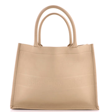 Christian Dior Book Tote Embossed Leather Medium