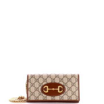 Gucci Horsebit 1955 Chain Wallet GG Coated Canvas