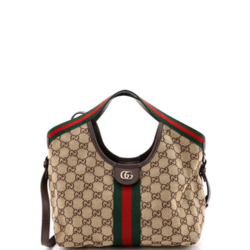 Gucci Giglio Tote GG Canvas Small