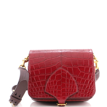 Burberry Bridle Square Satchel Alligator Medium