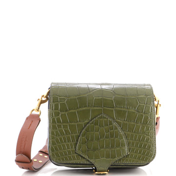 Burberry Bridle Square Satchel Alligator Medium